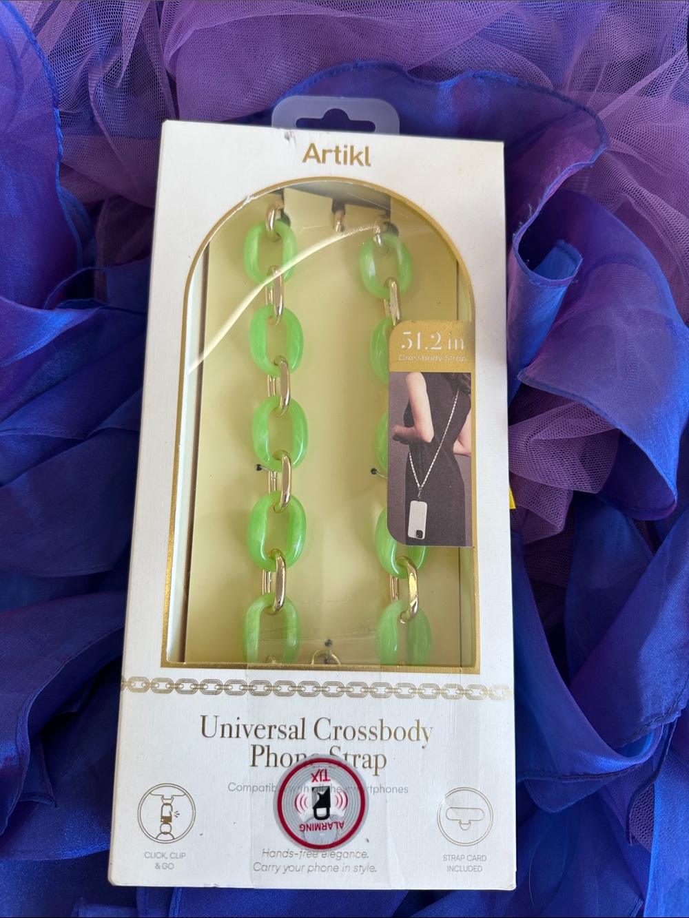 NWT Artikl Green Chain Universal Crossbody Phone Strap
